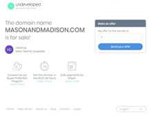 Tablet Screenshot of masonandmadison.com